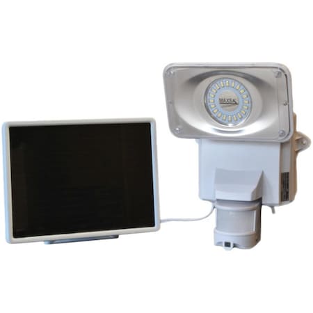 House 3.7V Solar-Powered Security Video Camera with Light, White HO3124958